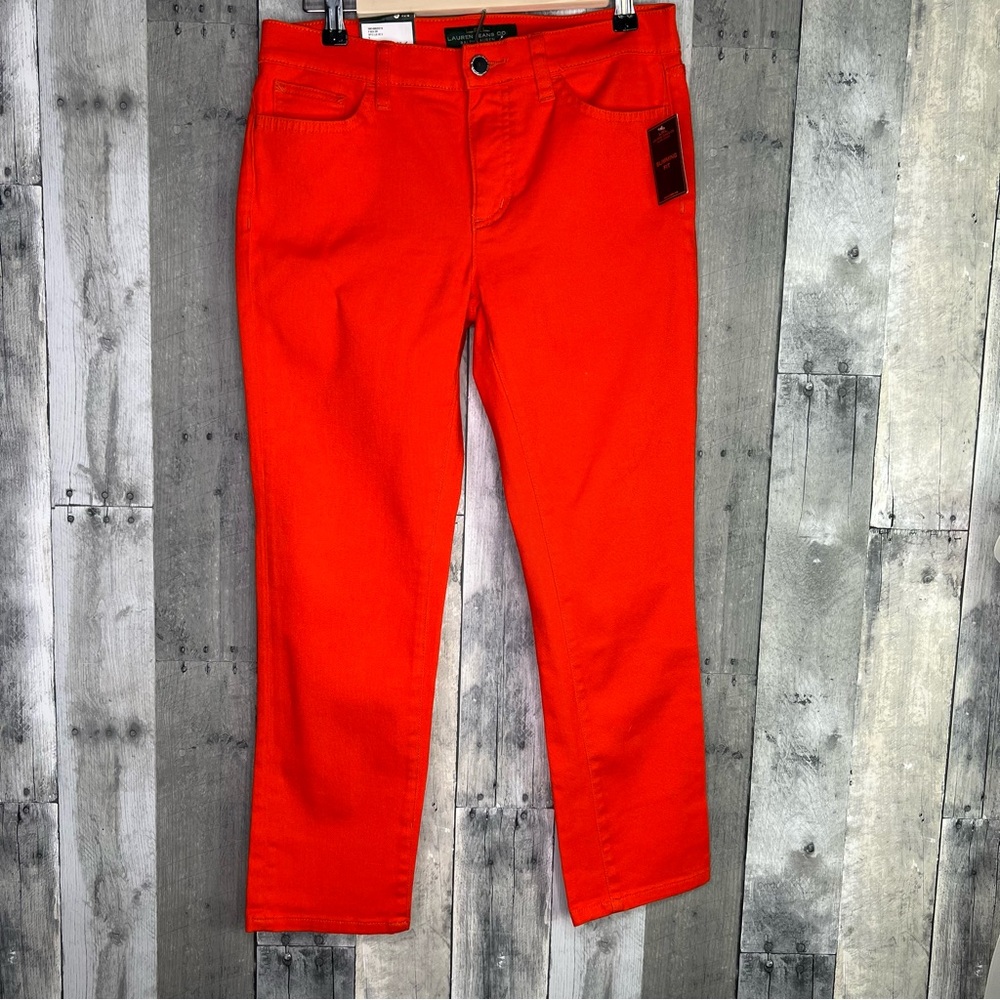 LAUREN RALPH LAUREN Orange Jeans Slimming Classic Fit Size 6 NWT